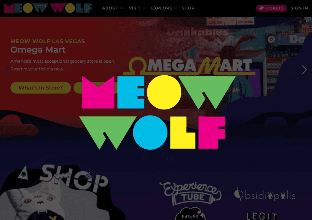 Meow Wolf portal screenshot
